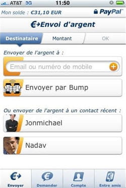 la nouvelle application paypal