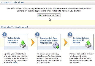ecran de créations de processus mapreduce au sein de la console de gestion