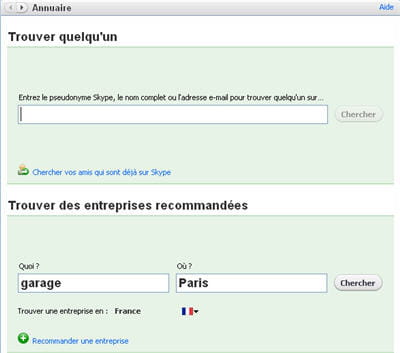 chercher des services de proximité.