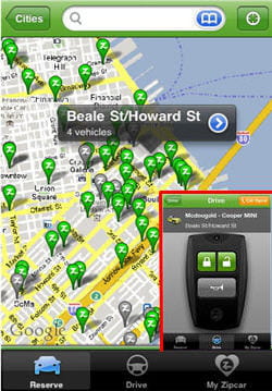 l'application zipcar