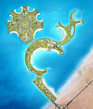 le nombre de constructions sur l'ile artificielle al marjan a été réduit.