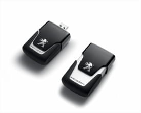 psa peugeot citroën a retenu la technologie de clé usb de sierra wireless.