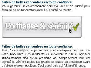 meetic indique que la sécurité est l'une de ses priorités.