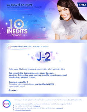 l'e-mailing de nivea