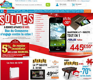 5,1 millions de visiteurs par mois parcourent le site web de rue du commerce.