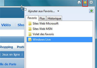 en cliquant sur l'étoile, à droite du navigateur, on accède au nouveau menu des