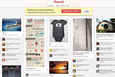 pinterest s'appuie sur son univers très visuel.