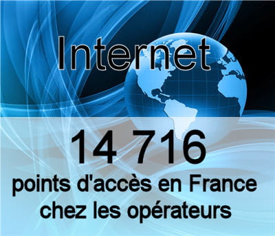 les noeuds de raccordement d'abonnés sont au nombre de 14 700 en france en