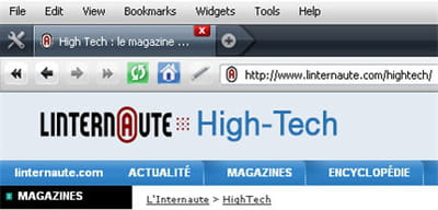 l'interface d'opera 10 vue de près