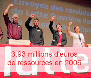 lutte ouvrière peut compter sur de nombreux donateurs.