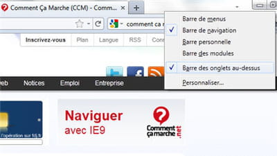 la fonction de personnalisation d'apparence sous firefox 4.
