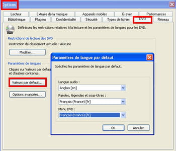 pour les accros des dvd, windows media player vous permet de régler par défaut