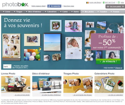 photobox après l'a/b test : un taux d'inscription qui a augmenté de 14%.