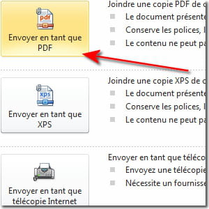 envoyer son tableau excel en pdf.