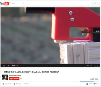 test du 'liberator', un modèle de pistolet réalisé à partir d'une imprimante 3d