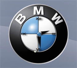 un widget horloge aux couleurs de bmw