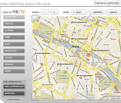 un service pratique grâce à la géolocalisation de la cabine