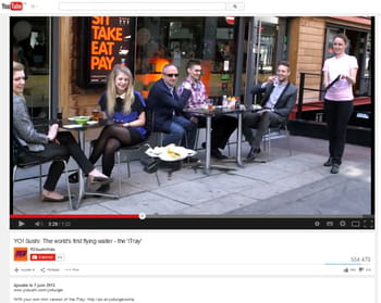 le drone serveur de restaurant.