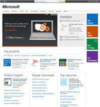 le site microsoft.com regroupe les annonces et les différentes offres de