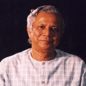 muhammad yunus, inventeur du micro-crédit.