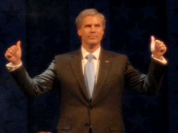l'humoriste will ferrell parodiant l'ancien président américain george w. bush