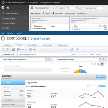 omniture sitecatalyst / adobe analytics, comscore, et brighttag sont uitlisés