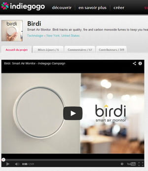 le 'smart air monitor' de birdi.