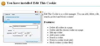 effacer tous les cookies d'une page, ou un seul, les changer, en ajouter... les