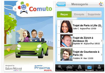 capture d'écran de l'application
