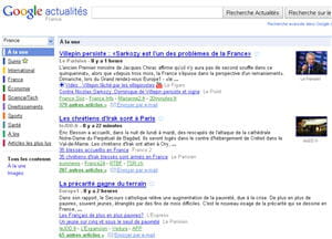 la page actualités france.
