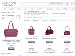 exemple de recherche visuelle sur like.com