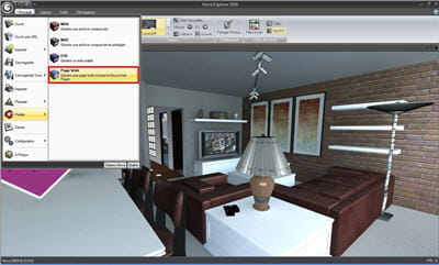 l'interface de publication d'un monde en 3d temps réel sur une page web depuis