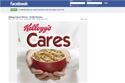 la page de kellogg's sur facebook
