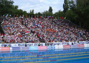 les championnats d'europe de natation à budapest en 2006.