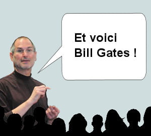 steve jobs sait partager la vedette.