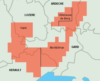 carte des titres miniers accordés par le gouvernement pour l'exploration des gaz