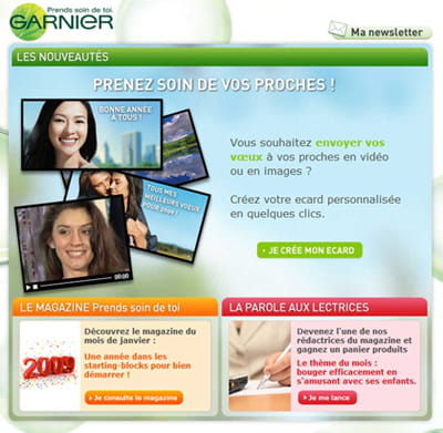 l'e-mailing de garnier