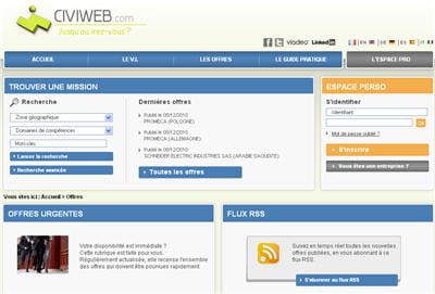 copie d'écran du site civiweb.com