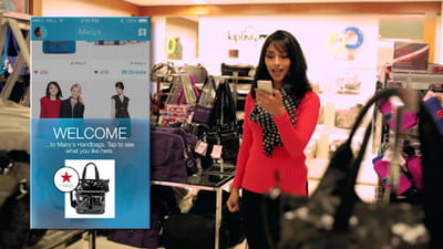 notification envoyée sur l'utilisatrice de l'application macy's qui passe près
