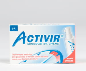 activir 5%, tube de 2 grammes.