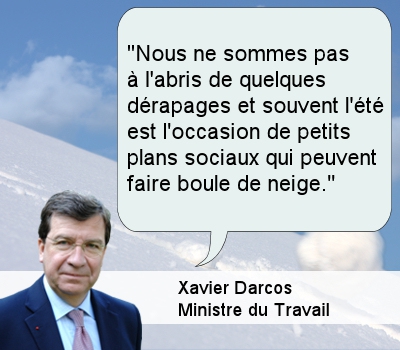 xavier darcos, ministre du travail.