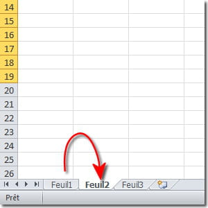 passer d'une feuille excel à l'autre.