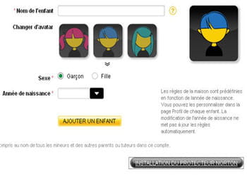 on définit chaque enfant par son nom, son âge et un avatar. cela illustrera
