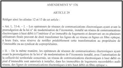 art 29 amendement 576