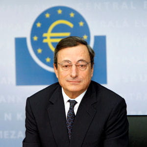 mario draghi lors de sa première conférence de presse en tant que président de