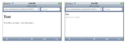 figure 5.6 le même document, avec le même type mime, affiché dans safari sur
