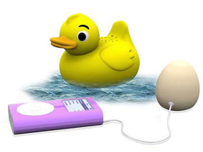un canard haut parleur sans fil