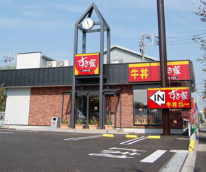 un restaurant sukiya.