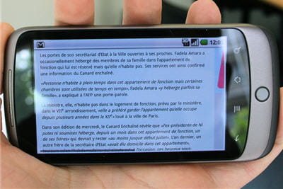 actualités et météo sont immédiatement disponibles