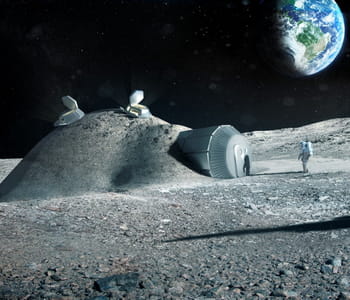 'imprimer' une base lunaire en 3d sur la lune permettrait d'économiser le